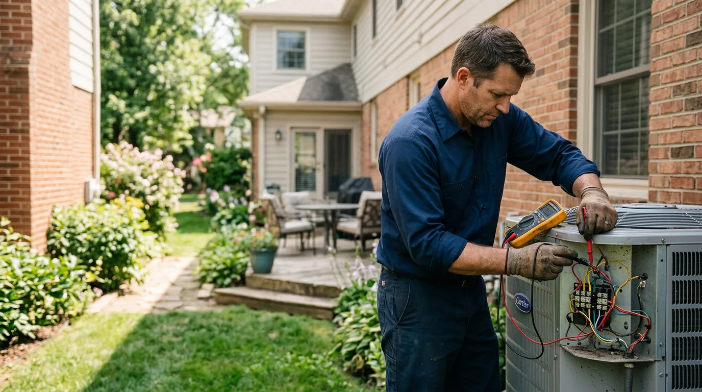 HVAC technician working near Garrison, TX